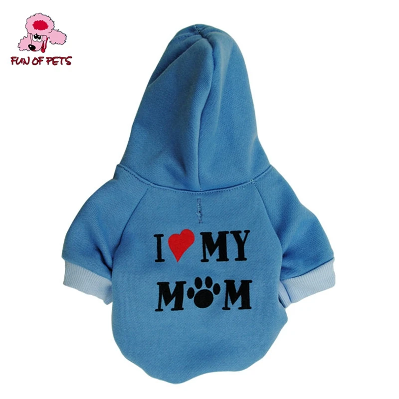 Флисовые Толстовки для собак и кошек в стиле Love My Mom одежда милые толстовки