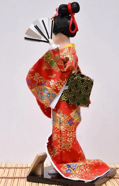 30 см Новинка японское кимоно для танцев статуя гейши с поклонниками украшение