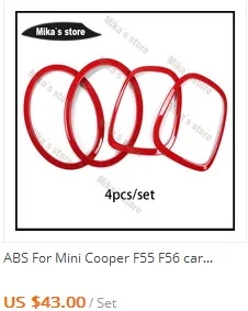 Накладка на задний фонарь для Mini Cooper F55 F56, задние фары, головные фары, обода, Защитные Чехлы, украшения, автомобильные аксессуары