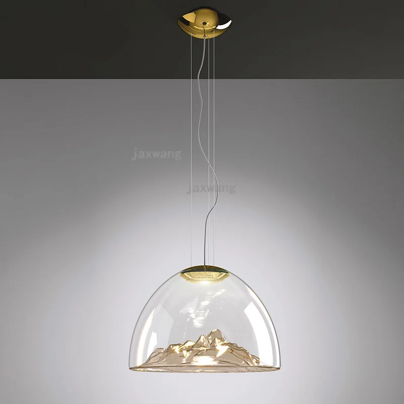 Современный светодиодный подвесной светильник s из горного стекла для гостиной