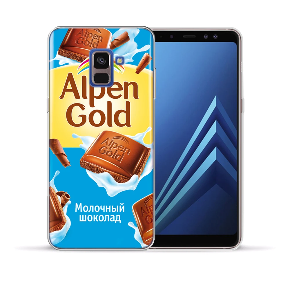 Мягкий чехол из ТПУ с забавным шоколадом для Samsung Galaxy A7 A6 A8 Plus A9 2018 A3 A5 2016 2017 A10 A20 A30