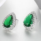 2017 классические серьги-гвоздики с фианитами класса ААА +, желтое золото, серьги с кристаллами для девочек, подарок, AE006