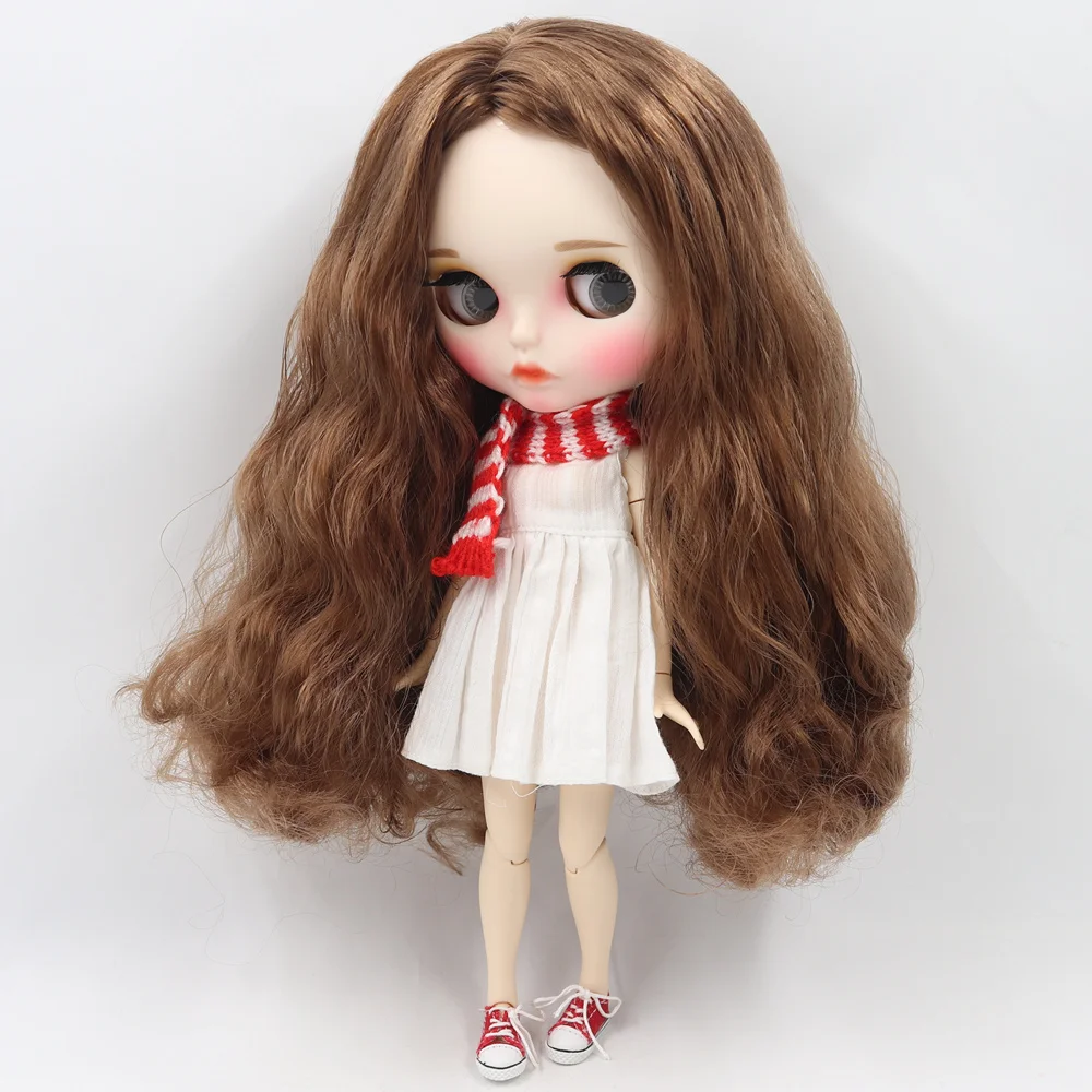 Ледяной DBS Blyth кукольные нет. BL9158 каштановые волосы резные губ матовая лицевая