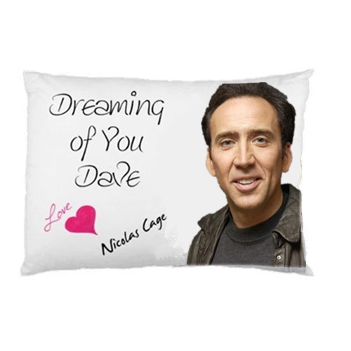 Индивидуализированные наволочки Николаса Кейджа для подушек мечтать о вас с