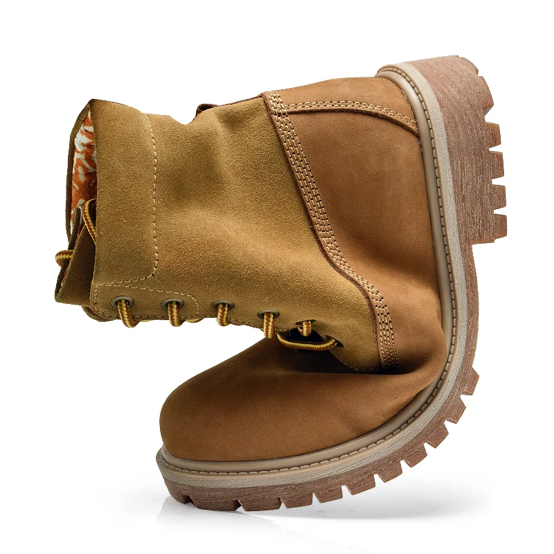 Botas Hombre &amp Mujer Fashion Genuine Leather Casual Shoes Men Boots High Top Lover Martin Motorcycle Autumn Winter | Обувь