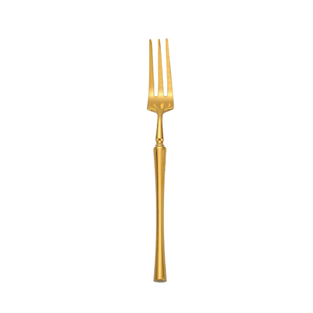 Fork 1 шт. столовые приборы из нержавеющей стали, благородная вилка, нож, ложка, десертная посуда, посуда, кухонный инструмент - Цвет: Fork