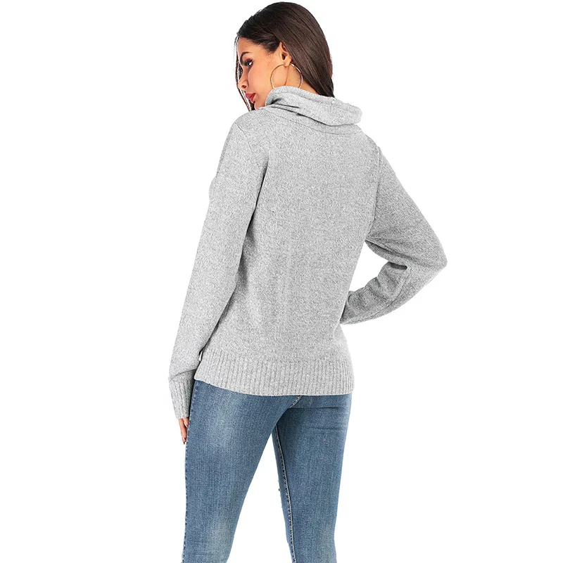 Suvamce Autumn Winter Casual Knitted 2 Solid Color Sweater Fashion Size S-xl Loose Women Pullover Jl-yh077 | Женская одежда