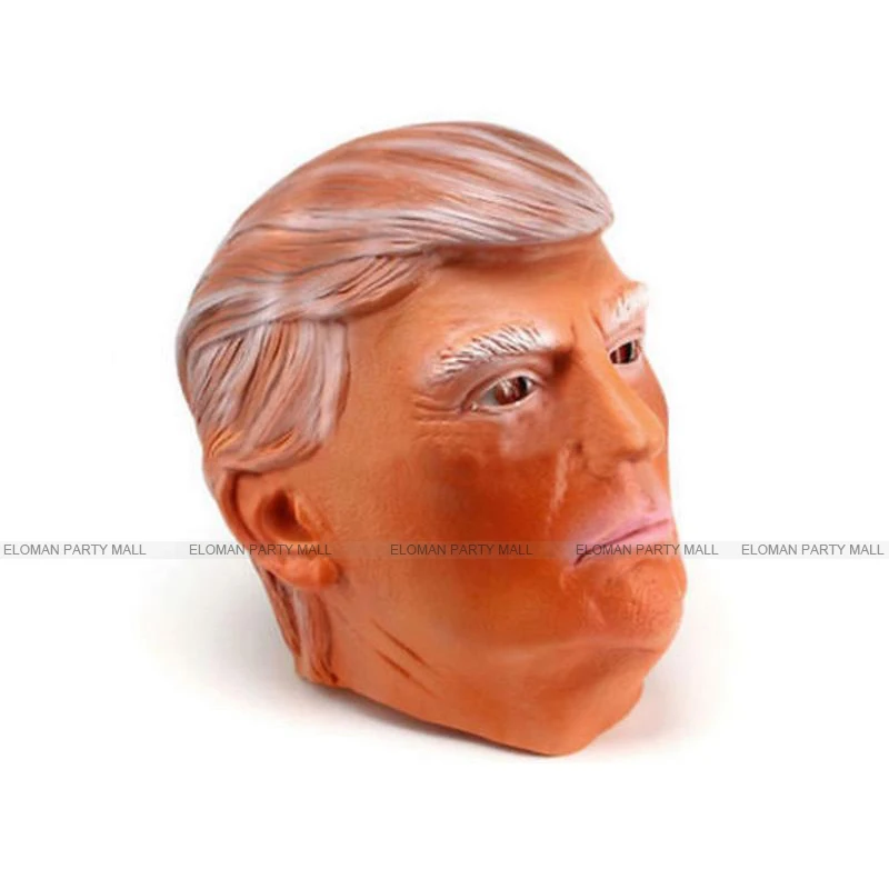 ELOMAN Дональд Трамп маска для костюма на Хэллоуин Реалистичная латексная маскарадные костюмы вечерние