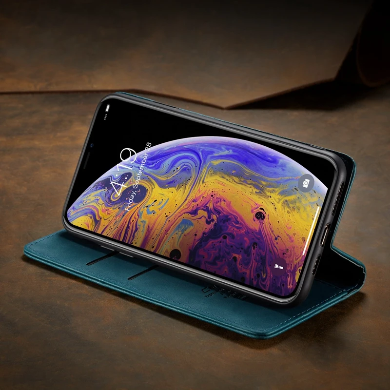 Чехол CaseMe из искусственной кожи для iPhone X XS Max роскошный Магнитный чехол в стиле