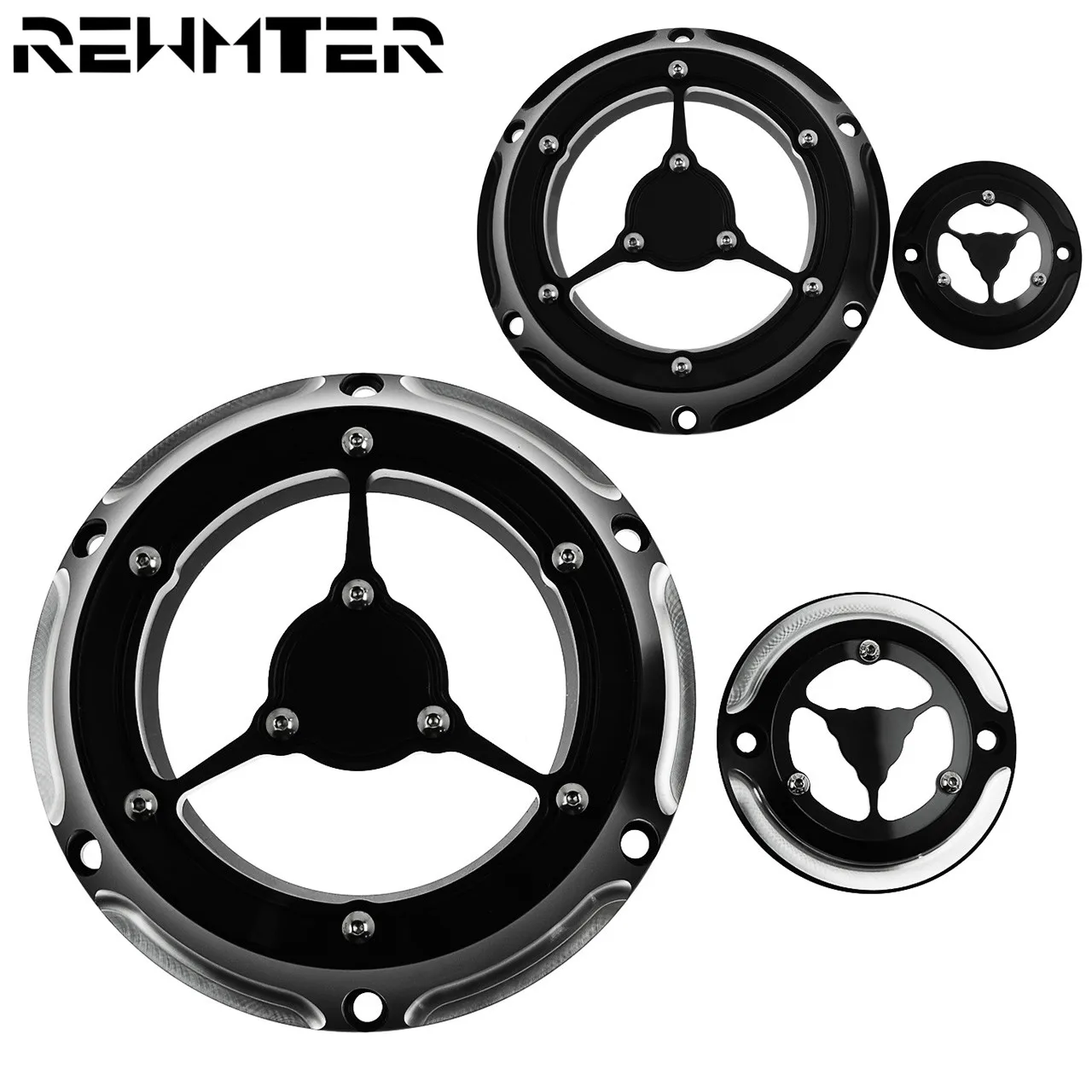 Черная крышка дерби для мотоцикла и таймера с 6 отверстиями Harley Sportster 883 1200 XL XR 2004