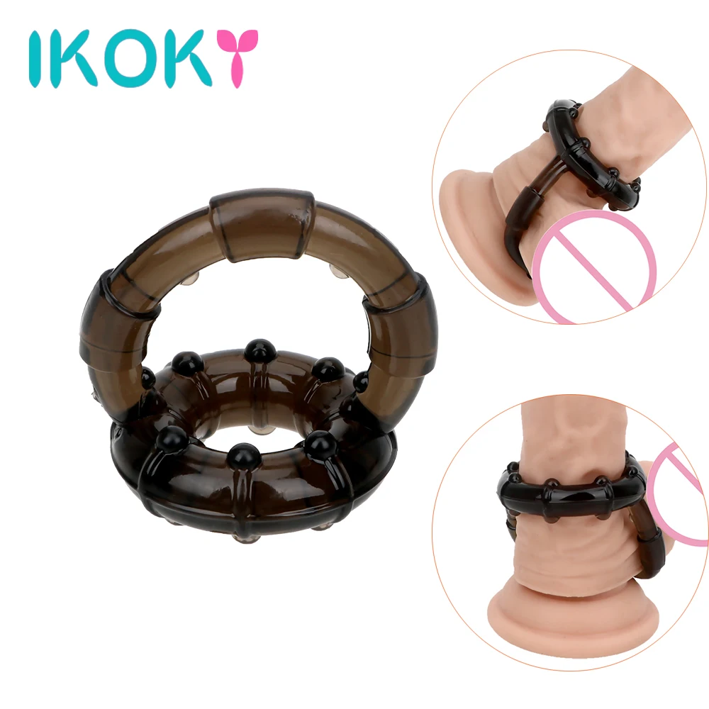 IKOKY эластичность секс игрушки для мужчин Кольцо на пенис Задержка эякуляции