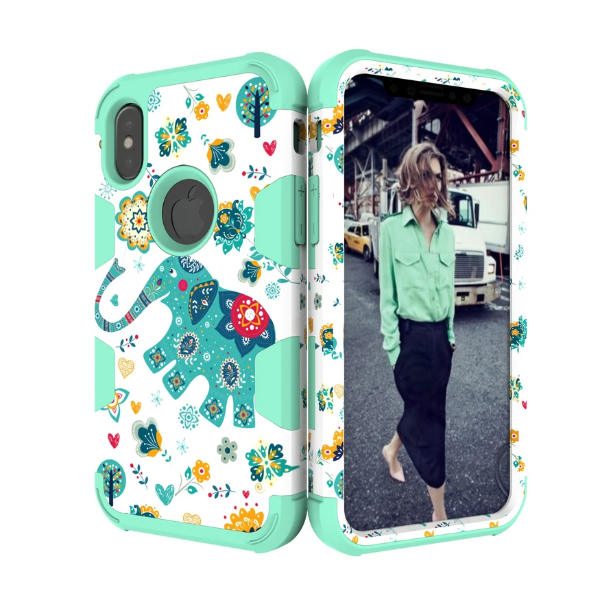 LONEUX Dirt-resistant Anti-knock Phone Case For iPhone X 8 7 6Plus Soft TPU and PC Heavy Duty Protection Cover |