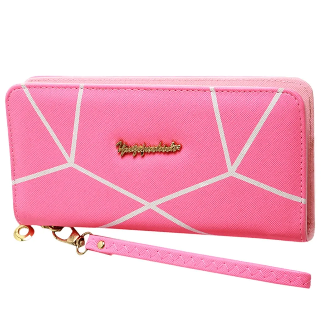 Длинный кошелек женские кошельки Дамский на молнии с держателем для карт