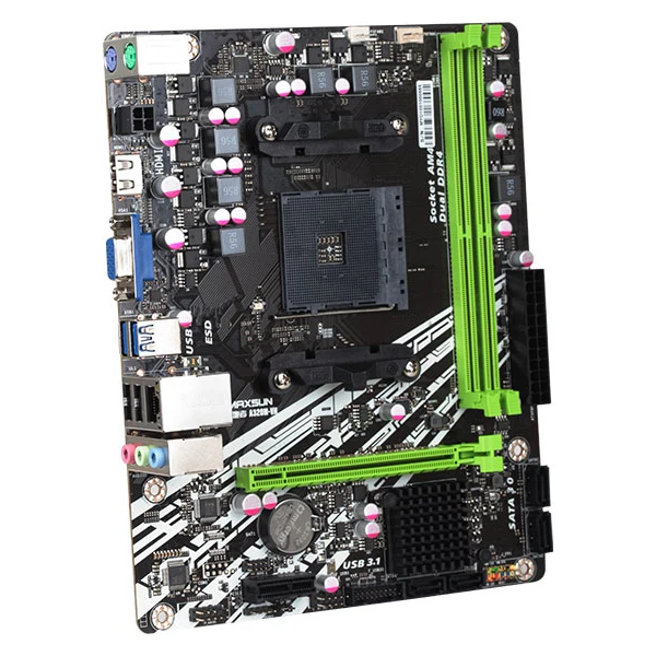 Maxsun MS Earthshaker A320M VH системная плата AMD mATX двухканальный DDR4/Gigabit LAN/4 x SATAIII/2