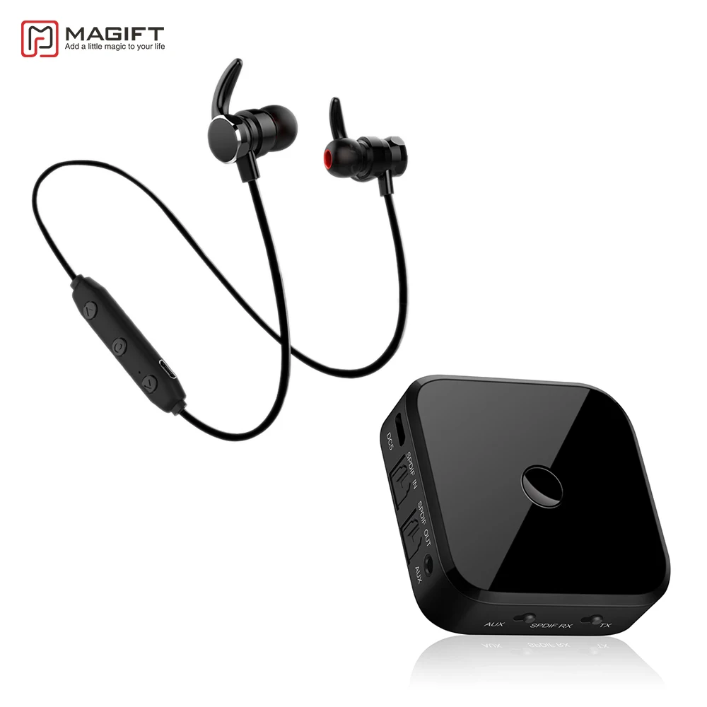Magift Bluetooth наушники и Transmitte приемник CSR4.1 BC8670 APT X бас Музыка Беспроводной Стерео