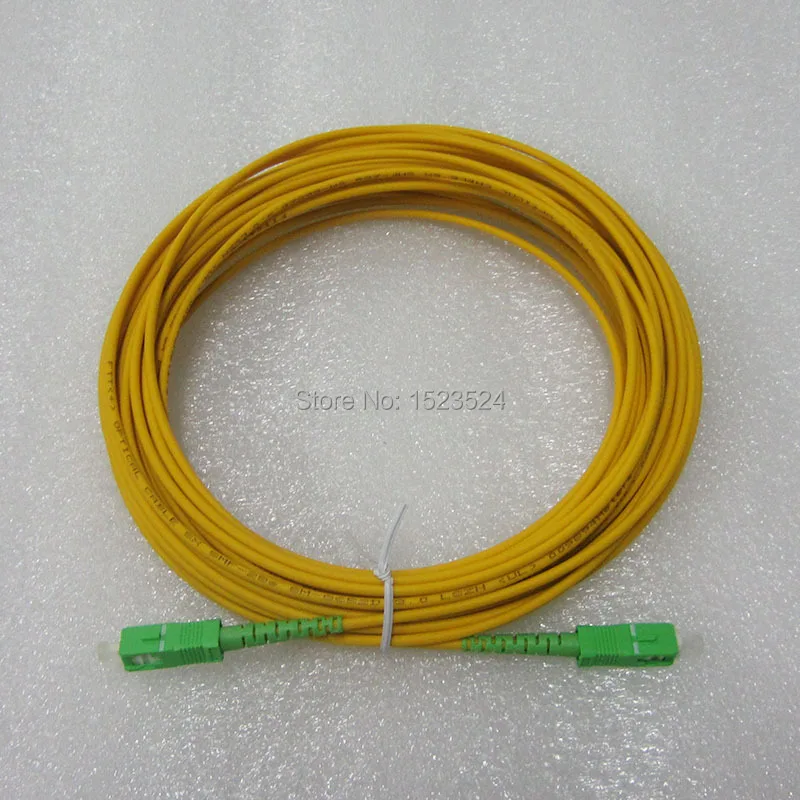 Free Shipping 5pcs/lot SM SX PVC 3mm 5 Meters SC/APC 5M Fiber Optic Jumper Cable SC/APC-SC/APC Fiber Optic Patch Cord