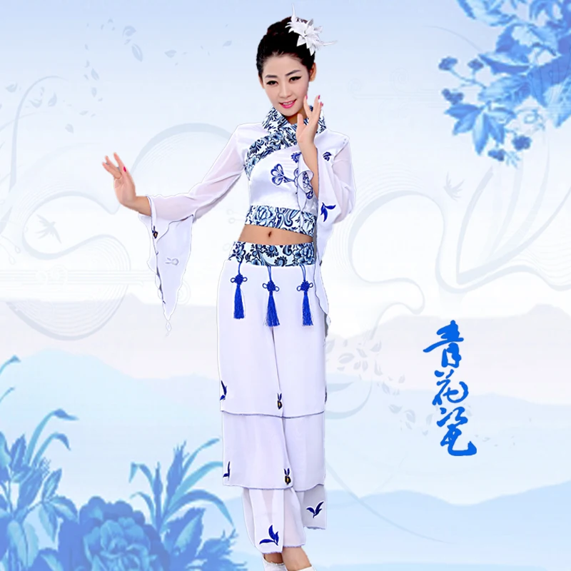 Танцевальные костюмы Hmong одежда и фарфоровые костюм фаната классических танцев
