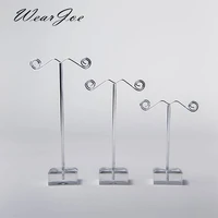 wholesale black clear acrylic stud earring jewelry display rack stand organizer bouches ornament holder hook hanger counter case