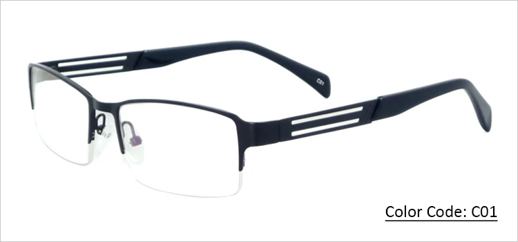 Модные металлические Полуободковые очки мужские по рецепту | Аксессуары для