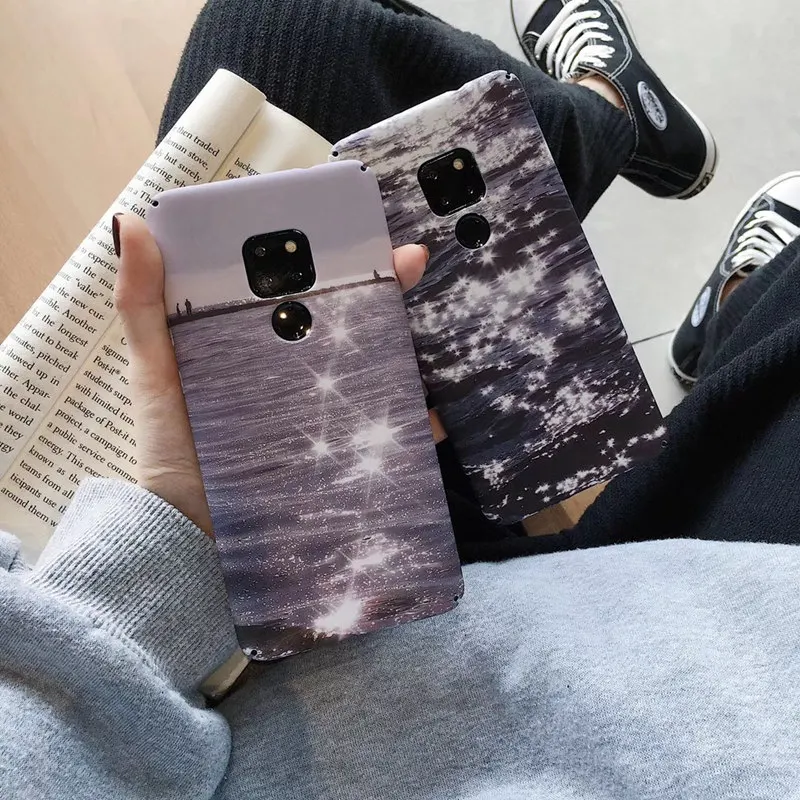 Блестящий чехол с волнистой поверхностью для Huawei P30 P20 Lite Mate 20Pro Жесткий Чехол Honor 8X