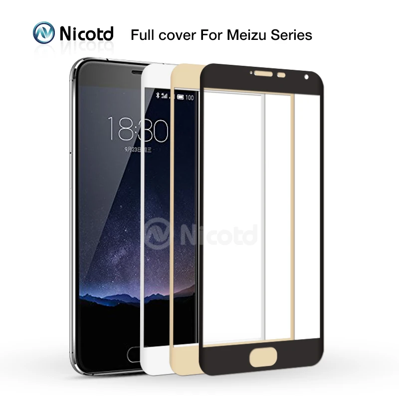 Полноэкранное закаленное стекло Nicotd для Meizu M5c M5s безопасная защита экрана пленка