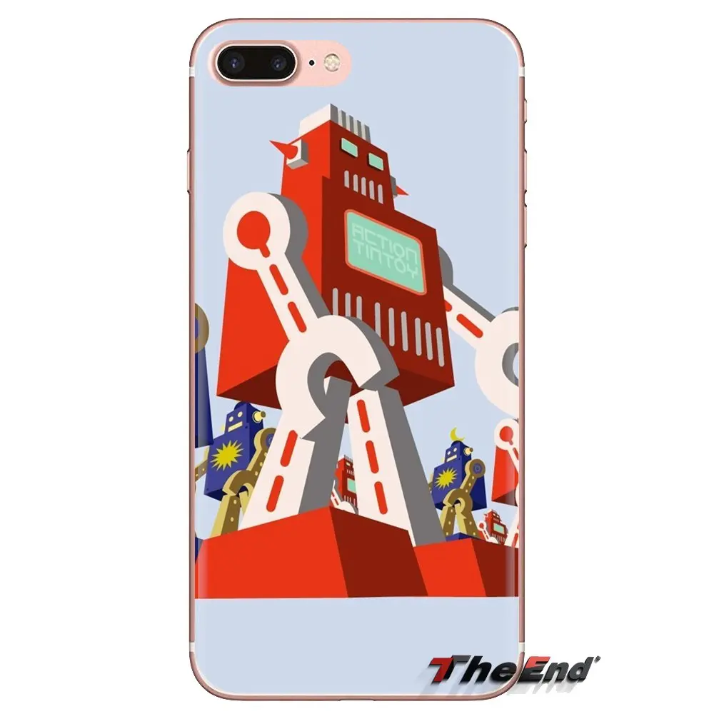 Robot Wallpapers Art Transparent Soft Shell Covers For iPod Touch Apple iPhone 4 4S 5 5S SE 5C 6 6S 7 8 X XR XS Plus MAX |