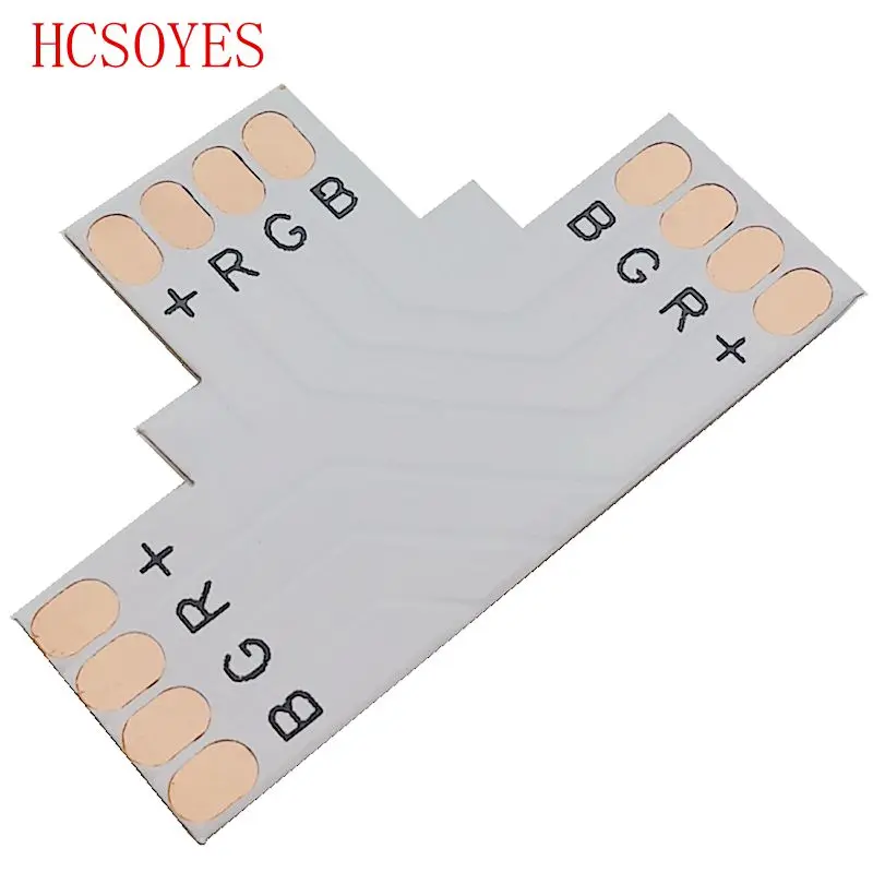 100 шт. l/t/X форма 10 мм Solderless 2 Pin/4 pin RGB LED разъем для 5050/3528 сплиттер правый угол