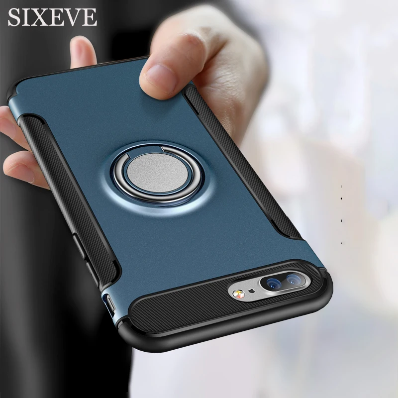 SIXEVE Роскошные противоударный чехол для телефона iphone 8 7 6 6s Plus X металлическое