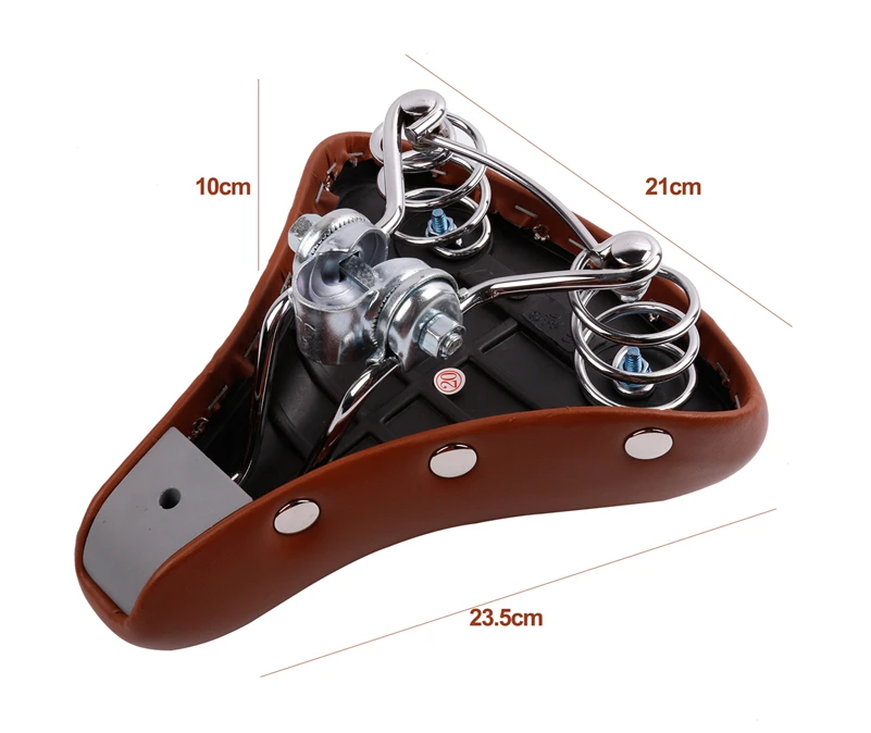 Винтажная велосипедная сумка для хранения с велосипедным седлом коричневого