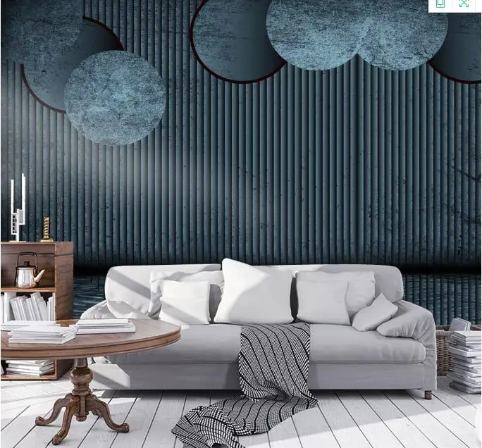 Пользовательские Современные 3d фото обои большой скандинавский гостиная