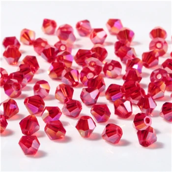 Z217AB-Bicone Bead Mix item Red Czech Glass Beads Facted for Jewelry Making Necklace Materials DIY Loose Crystal Beads Wholesale Z117 - Цвет: Z217AB-Bicone Bead