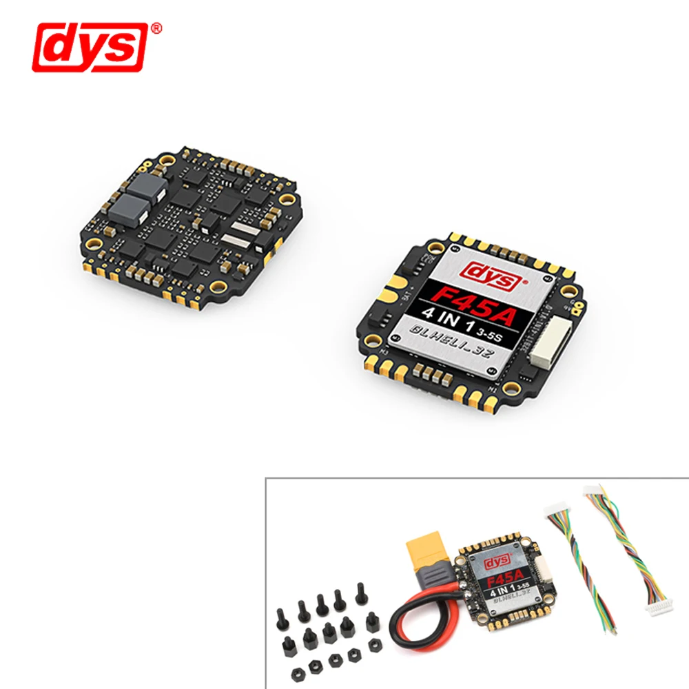 Система управления полетом DYS ARIS F45A 4в1 Blheli_32 3 ~ 5S 45A бесщеточный ESC & F4 PRO V2 Betaflight 5 В/3