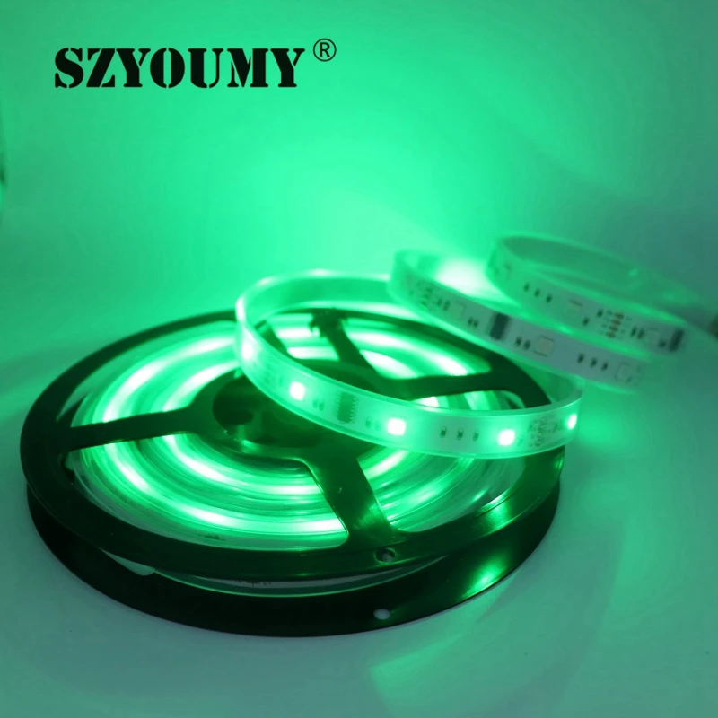 SZYOUMY DC 12 V 6803 IC 133 чудесный необычный цветной 10 м светодиодный гибкие полоски RGB свет 30 светодиодный/м IP67 трубка Водонепроницаемый SMD 5050 лента лампа