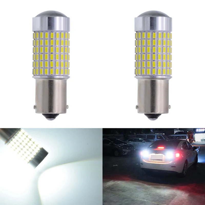 

Katur 2x S25 1156 BA15S светодиодные сигнальные лампы P21W автомобильные фонари заднего хода 6000K белый 12В парковочные светодиодные лампы DRL дальнего света