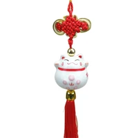 car pendant cute lucky cat safe driving lucky blessing car hanging ornament auto rearview mirror decoration