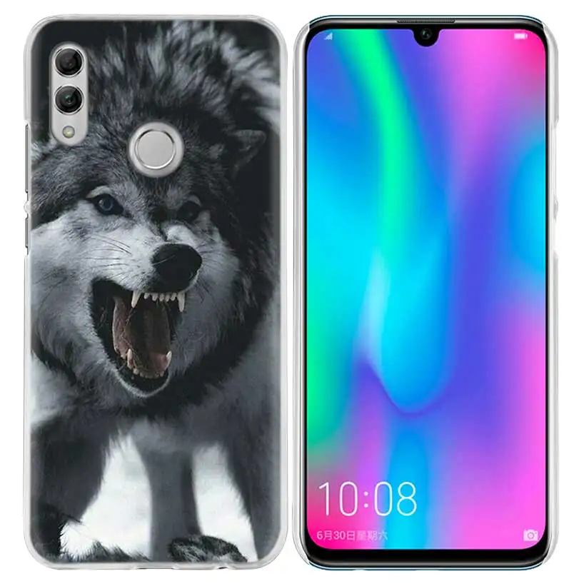 Девушка и чехол с волком для huawei Honor 8X Y9 9 10 Lite Play 8C 8S 8A Pro V20 20i 10i Y6 Y7 Жесткий PC Coque Capa чехол для телефона
