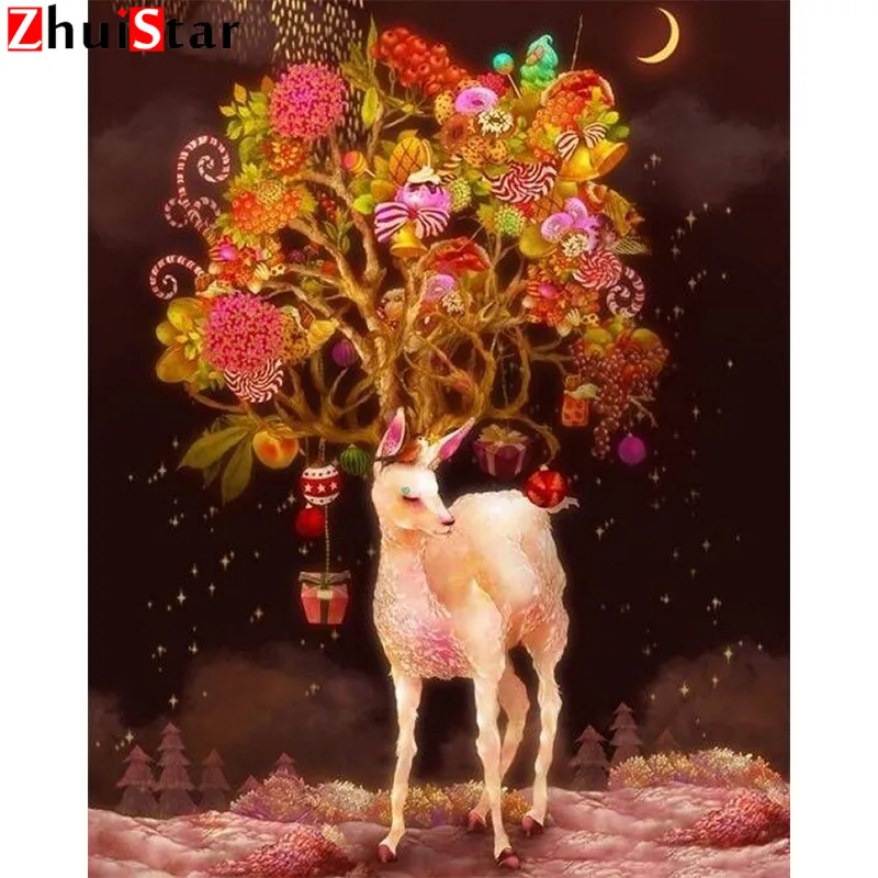 

Стразы 5D DIY бриллиантовый рисунок Рождество олень мозаика вышивка крестиком рисунок Алмазная вышивка ремесло Домашний декор ZWQ