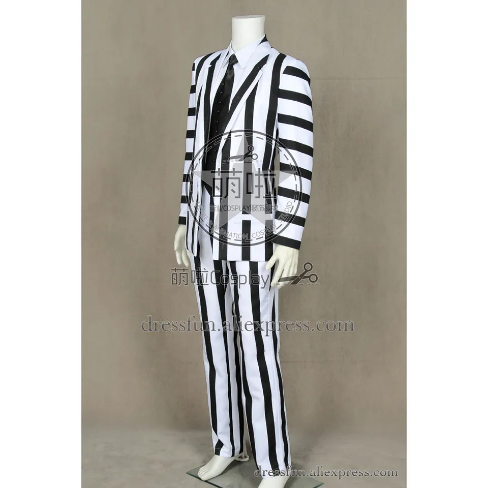 Beetlejuice Betelgeuse костюм для косплея Майкла Китона костюмы Униформа пальто рубашка
