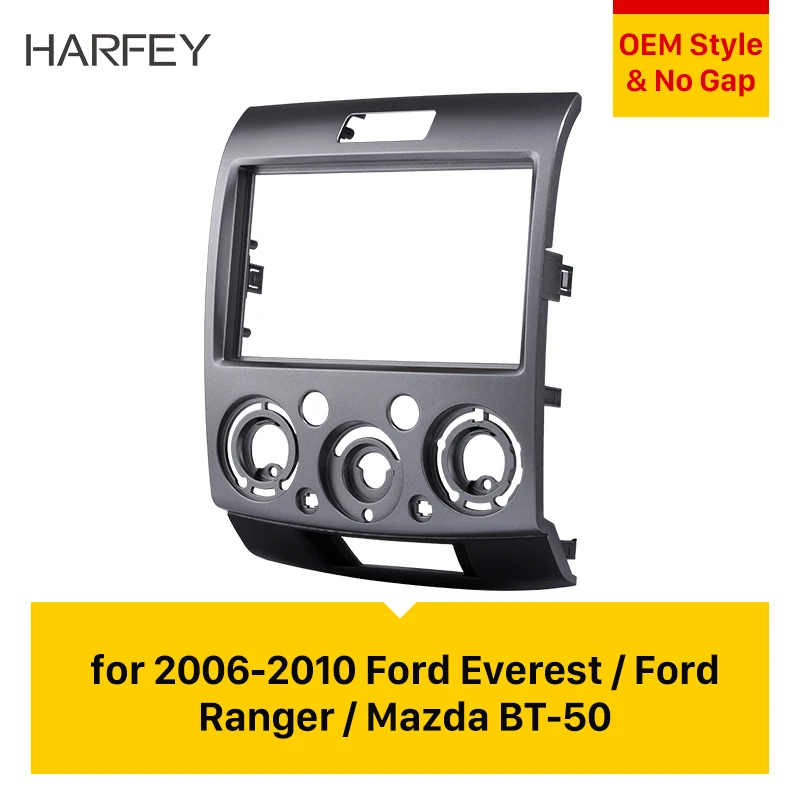 Harfey OEM рамка Радио панель 2 Din стерео для 2006 2007 2008 2009 2010 Ford Everest Ford Ranger Dash ободок отделка комплект