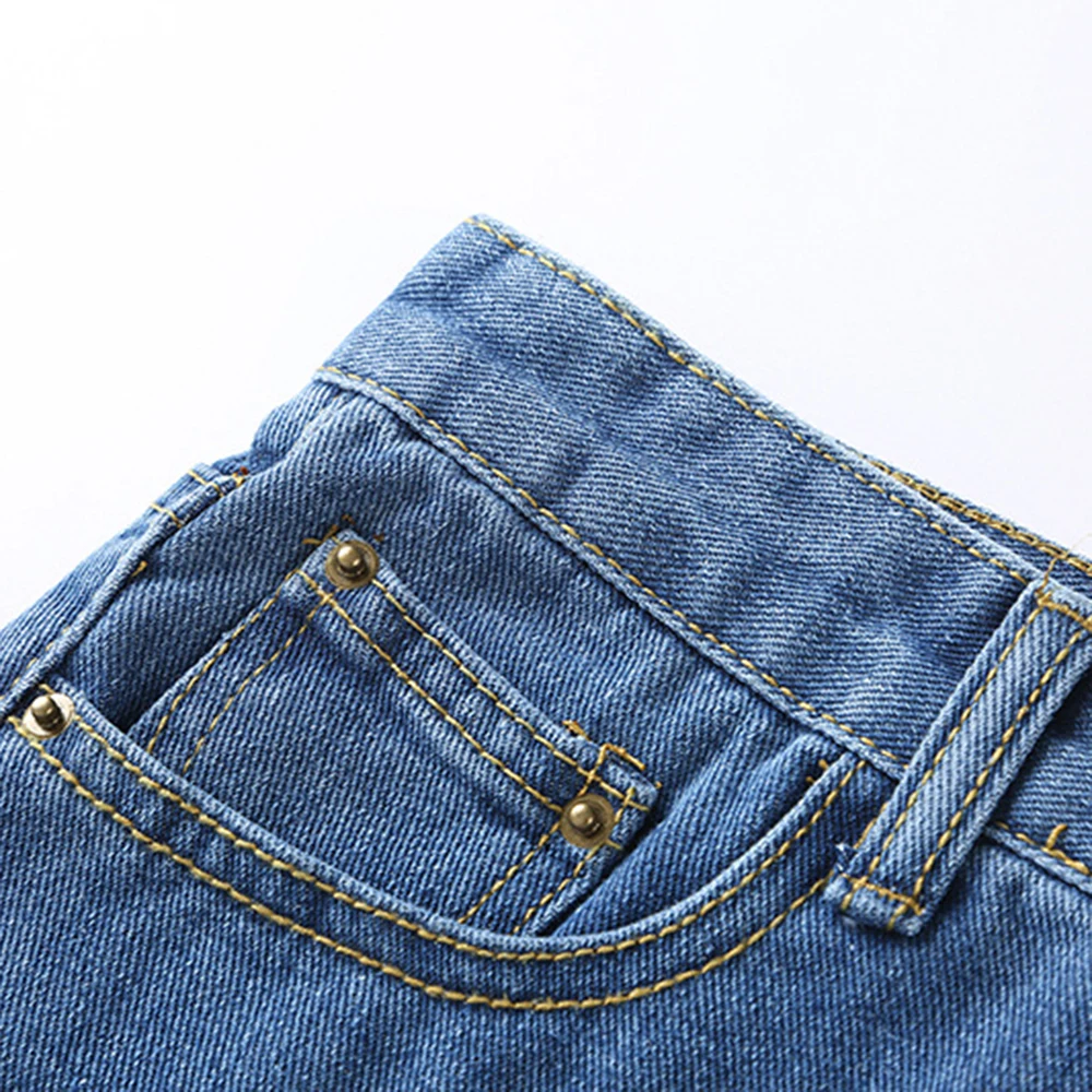 Женская джинсовая юбка с высокой талией Jupe повседневная карандаш неровными