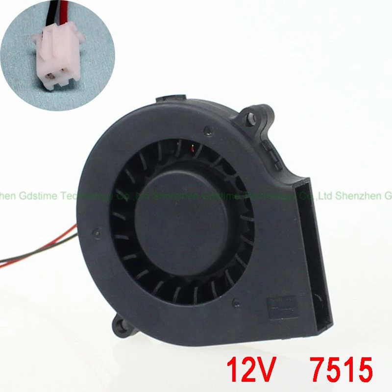 Новый оригинальный DC 5V 12V 24V 7 5 см 7515 DIY высокий объем воздуха turbo вентилятор