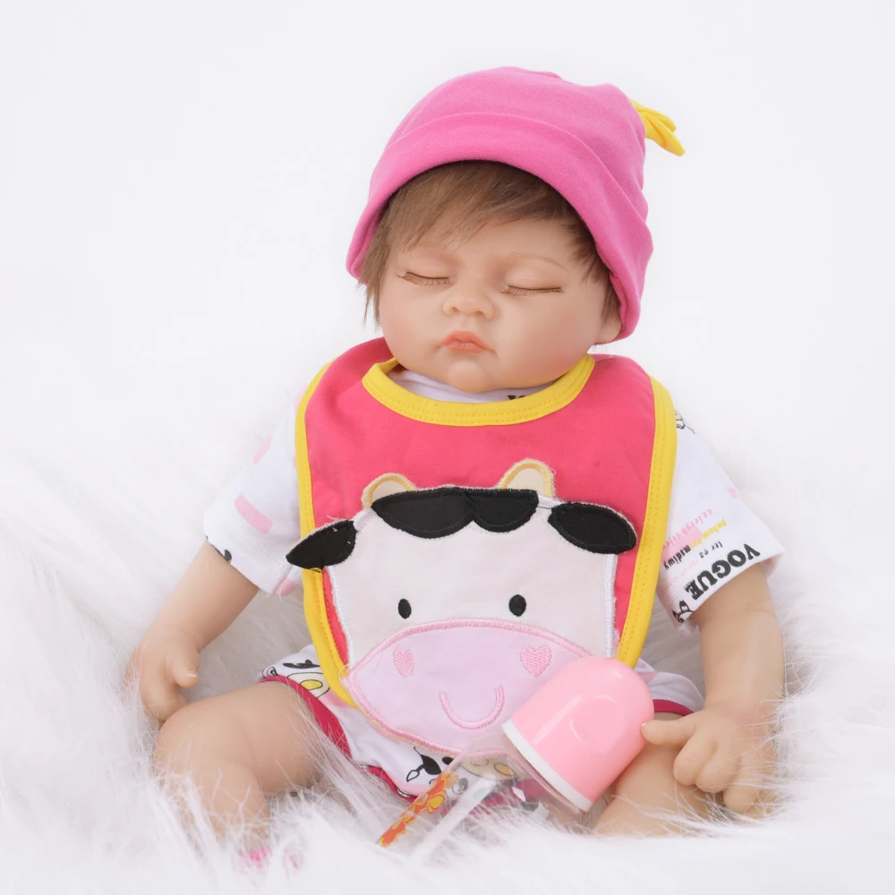 

55CM Real Cloth Body Girl Reborn Baby Girl Doll Toys Realistic Princess Babies Fashion Dolls Toy Birthday Brinquedos