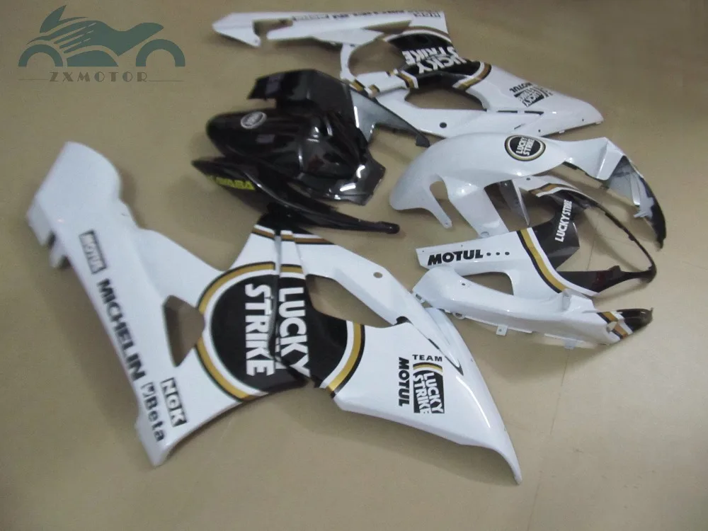 Free Custom Fairing kits for SUZUKI 2005 2006 GSX R1000 ABS motorcycle sport fairings set 05 06 GSXR1000 K5 white Lucky Strike | Автомобили