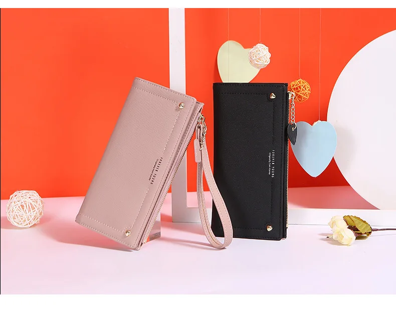 Simple Women Wallets Female Purses Leisure Purse Long Section Top Quality Clutch Wallet Soft PU Leather Money Bag Carteras