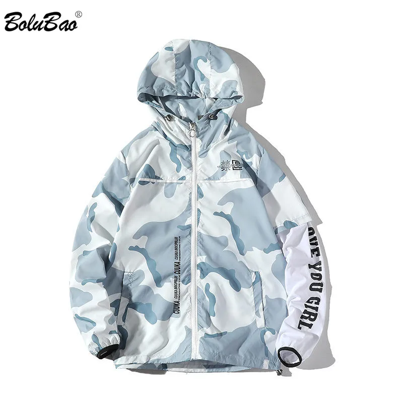 

BOLUBAO Men's Jackets Autumn Coat Clothing Fashion Street Camouflage Men Brand Sunscreen Creative Male Jackets