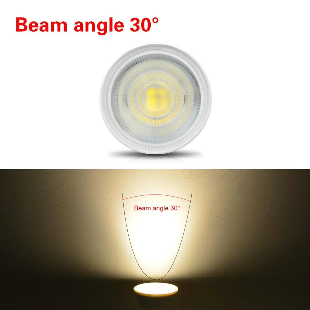 Beam Angle 30 10 шт. незатемняюшихся GU10/MR16 Светодиодный прожектор 220 V 7 Вт 2835 Светодиодный чип COB угол луча 120 30 Пластик Алюминий Прохладный домашний потолочный светильник - Испускаемый цвет: Beam Angle 30