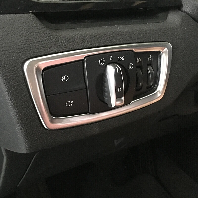 

Для BMW X1 F48 2016 2017 2018 Автомобильные фары Регулировка переключатель Крышка отделка нержавеющая сталь автомобильные аксессуары Стайлинг