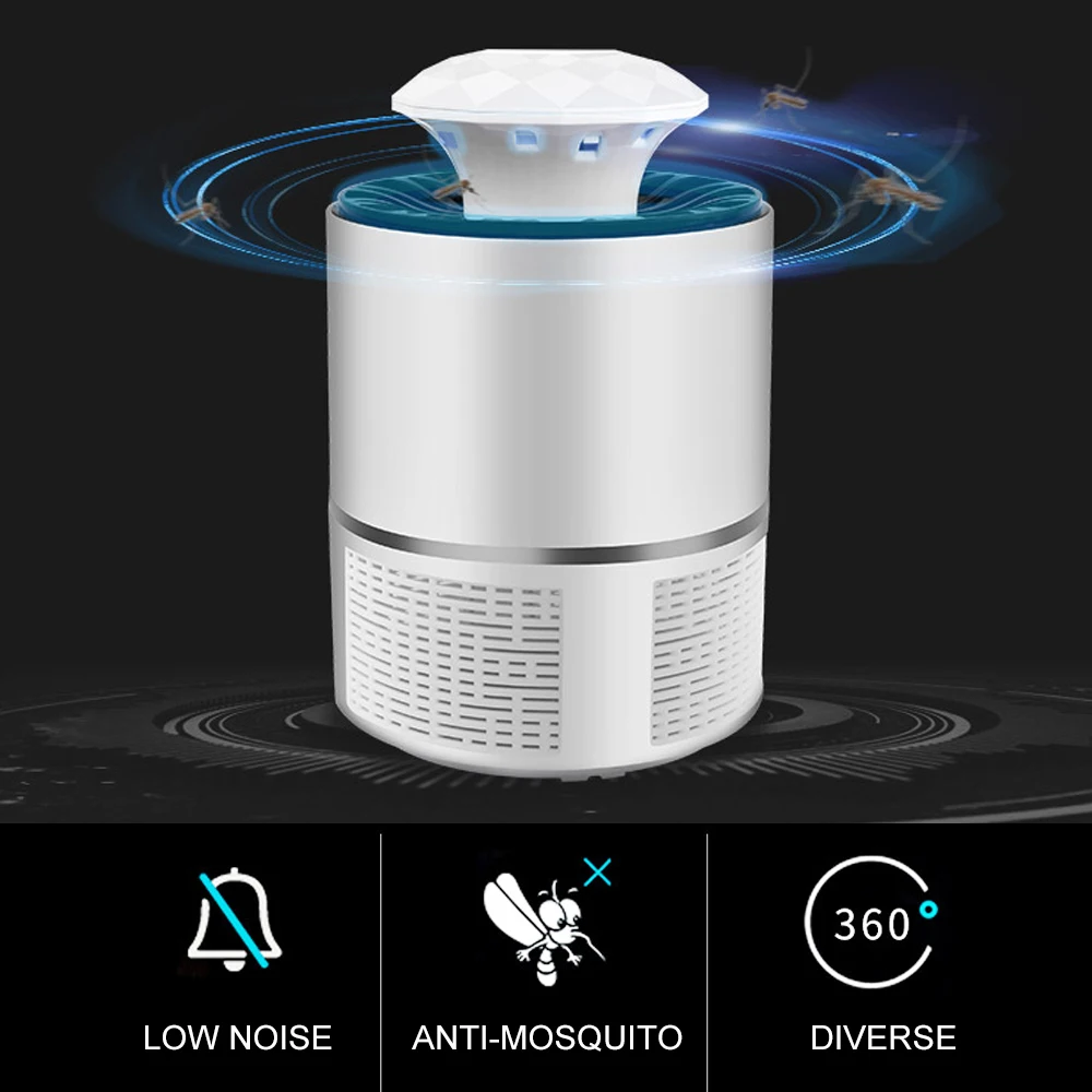 Электрическая лампа-убийца комаров USB ночник светильник-ловушка анти-Летающий