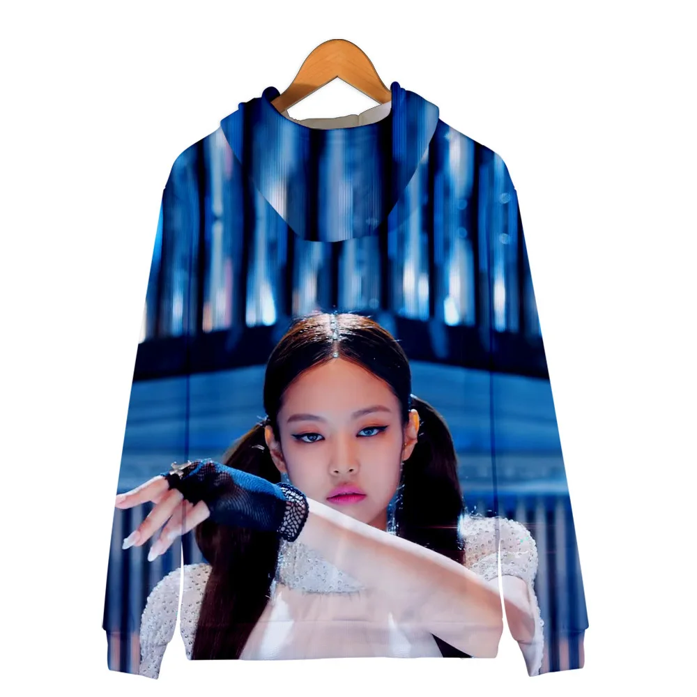 KPOP BLACKPINK толстовка на молнии с 3D принтом в Корейском стиле, черный, розовый, KILL THIS LOVE Album, для мужчин и женщин, в стиле хип-хоп, свитшот на молнии с капюшоном, верхняя одежда