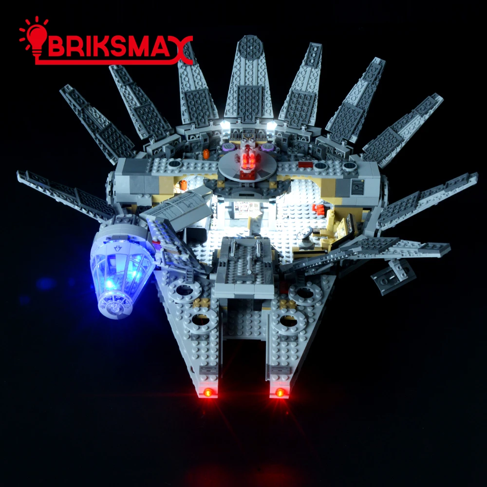BriksMax светодиодный светильник ing Kit для Milleniumm Falconn строительные блоки модель светильник комплект совместим с 75105